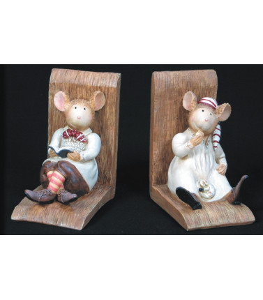 Country Mice Bookends