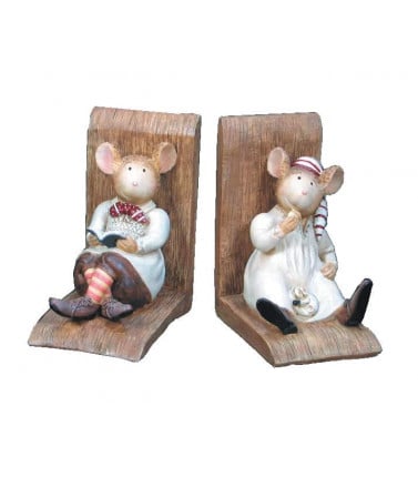 Country Mice Bookends