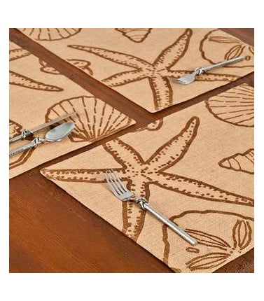 Placemats Brown Shell Set