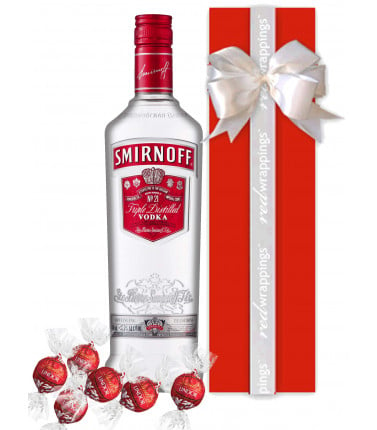 Smirnoff Vodka 700ml Gift Wrapped with Lindt