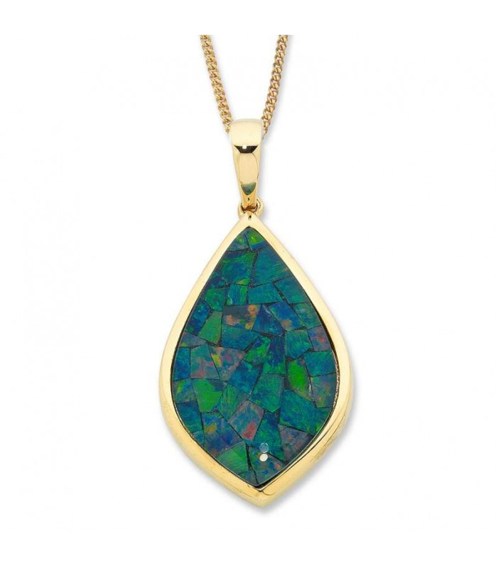 Mosaic Triplet Opal Necklace