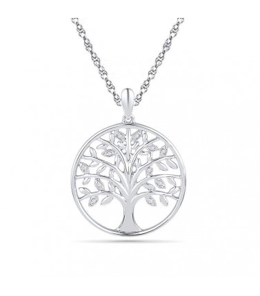 Stering Silver Tree of Life Diamond Set SPECIAL DISCOUNT